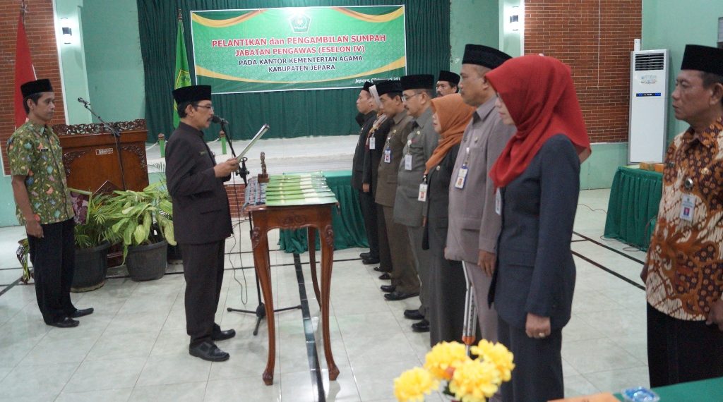 Kakankemenag Lantik 7 Pejabat Eselon IV