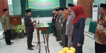 Kakankemenag Lantik 7 Pejabat Eselon IV