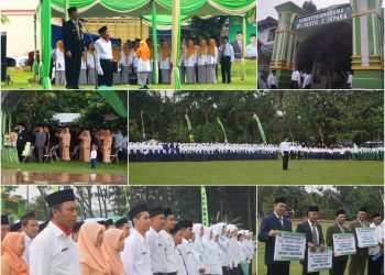 Diiringi Rintik Hujan, ASN Penuh Semangat Ikuti Upacara HAB ke-73 di Ujung Kota Jepara