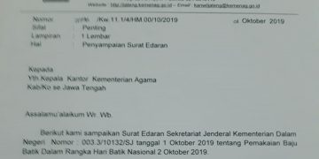 2 Oktober Hari Batik Nasional, ASN Kemenag Jawa Tengah Dihimbau Berpakaian Batik