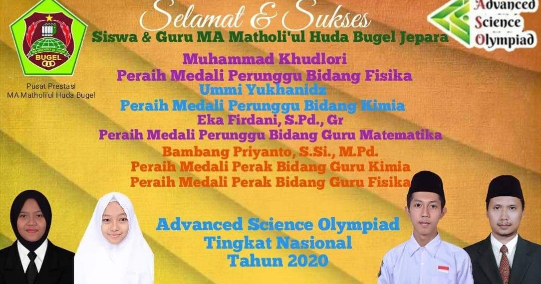 Guru dan Siswa Matholi' Ukir Prestasi Pada Olimpiade Sains Lanjutan Nasional