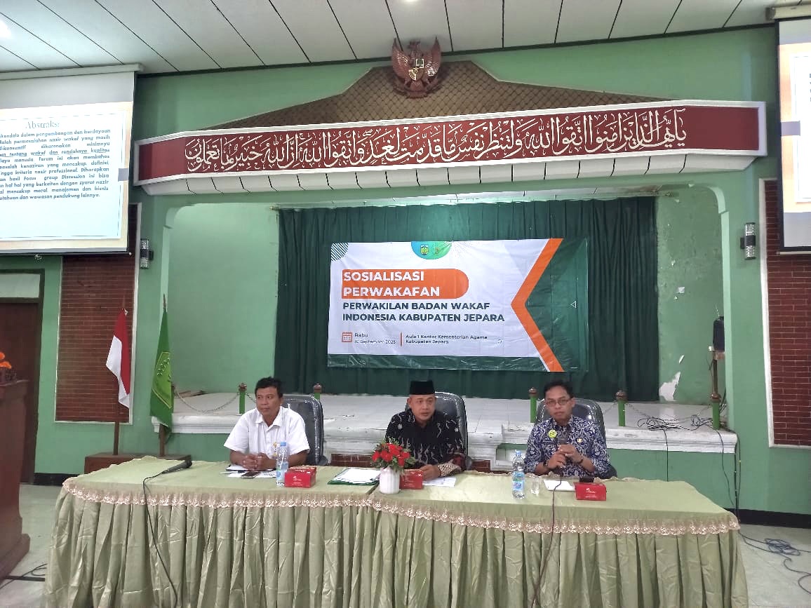 BWI Jepara Gelar Sosialisasi Perwakafan, Tekankan Pentingnya Legalitas Aset Wakaf dan Profesionalitas Nazhir Wakaf