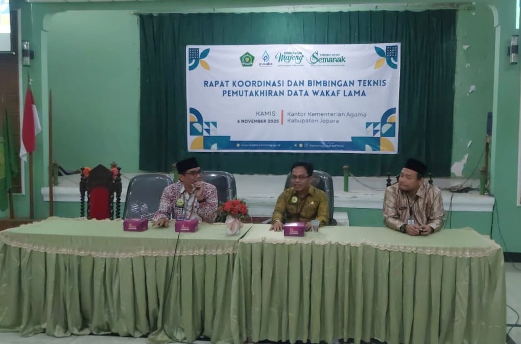 Kemenag Jepara Gelar Rakor dan Bimtek Pemutakhiran Data Wakaf Lama