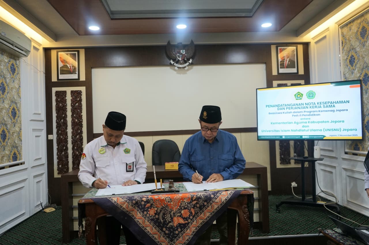 Dorong Pendidikan Berkualitas, Kemenag Jepara Gandeng UNISNU Berikan Beasiswa Kuliah