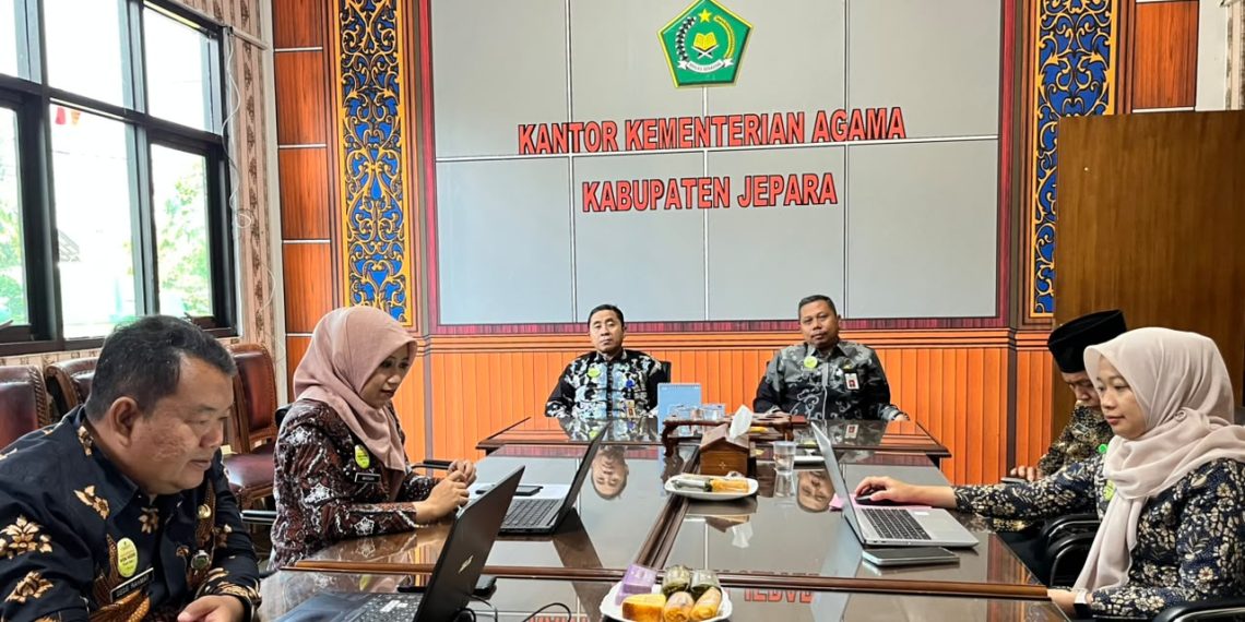 Perkuat Perlindungan Santri, Kankemenag Jepara Ikuti Zoom Pembahasan Peran UPTD PPA di Pesantren