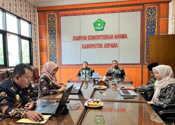 Perkuat Perlindungan Santri, Kankemenag Jepara Ikuti Zoom Pembahasan Peran UPTD PPA di Pesantren